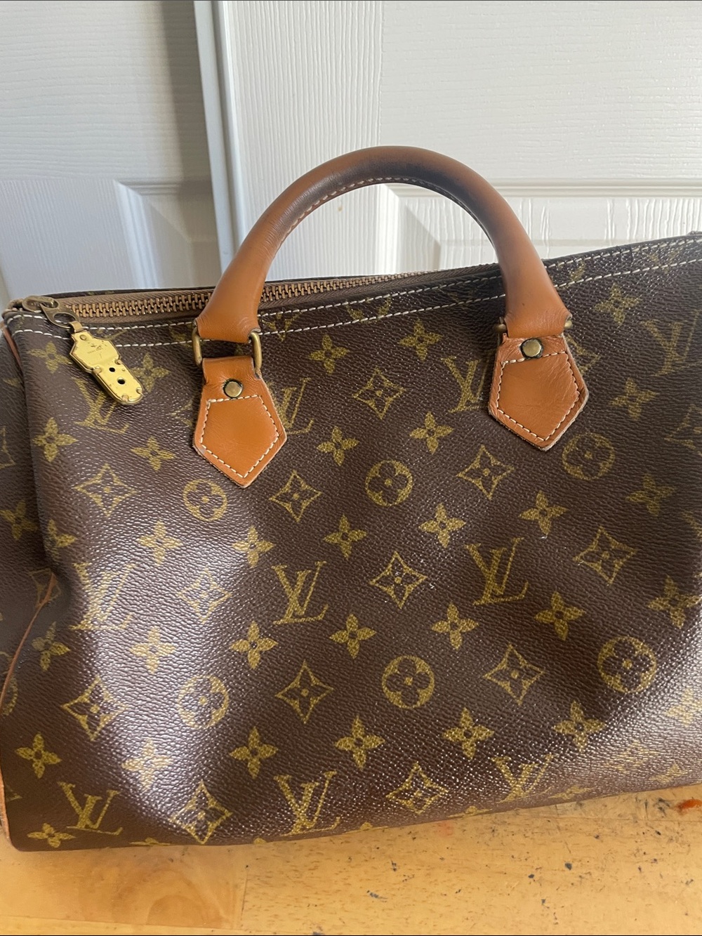 Louis Vuitton Monogram Canvas Brown & Tan Duffel Bag